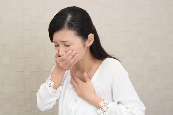 Pregnant Woman Suffering Nausea — Stock Photo, Image