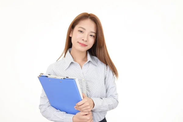 Retrato Una Joven Mujer Negocios Sonriente —  Fotos de Stock