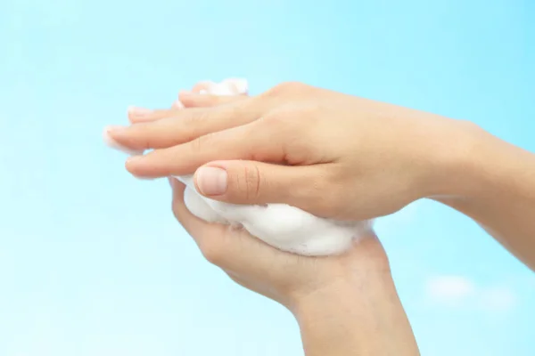 Foam Soap Female Hands — Stock Photo, Image