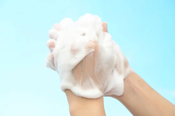 Foam Soap Female Hands — Stock Photo, Image