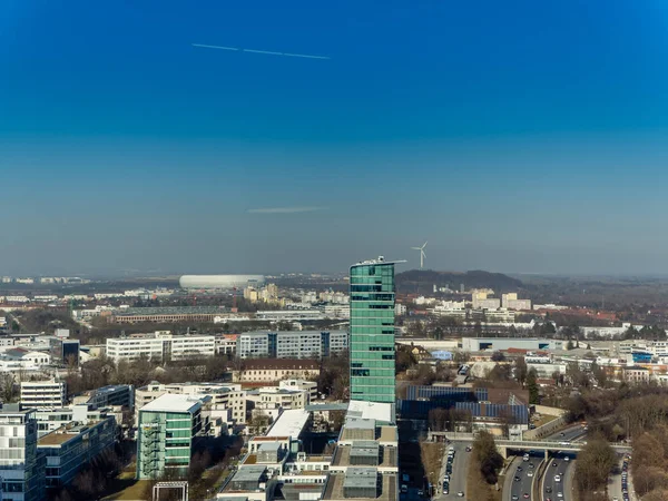 Пташиного польоту до стадіону Allianz-arena в Мюнхені — стокове фото
