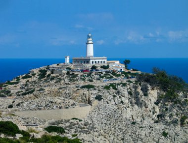 Cape Formentor, Majorca, İspanya üst noktası deniz feneri