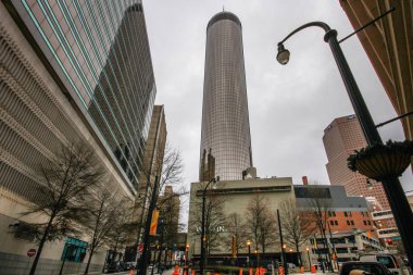 Atlanta, Ga, Amerika Birleşik Devletleri, 4 Mart 2014 - 4 Mart 2014 bina Westin Peachtree Plaza Hotel Atlanta, Ga, ABD. 220 m yüksekliği ile dünyanın her yerinden en uzun otel biridir