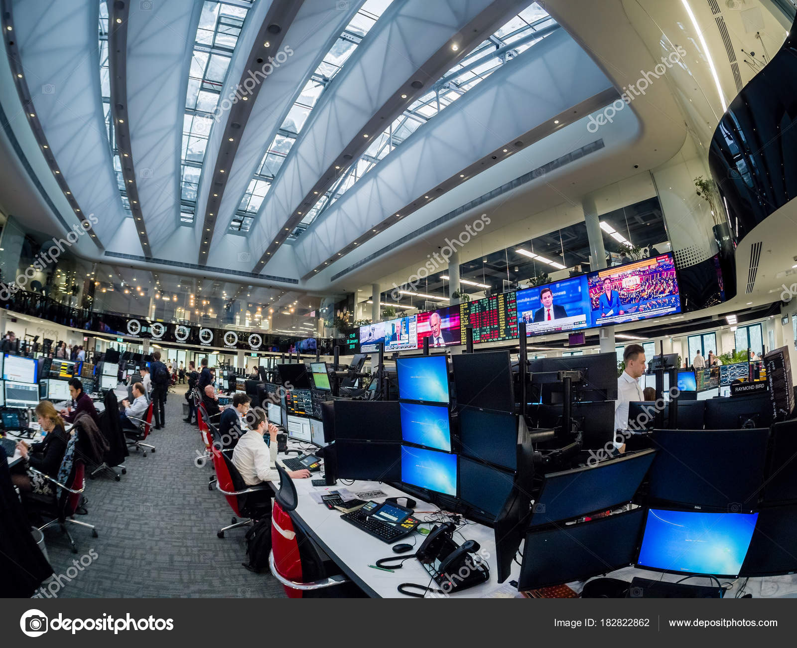 Moscow Russia Jan 30 2018 View To Busy Trading Floor Of The