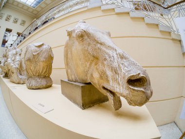 MOSCOW, RUSSIA - JAN 14, 2020: Ancient Greek hall of Pushkin Sta