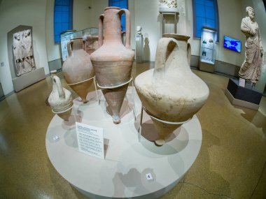 MOSCOW, RUSSIA - JAN 14, 2020: Ancient Greek hall of Pushkin Sta