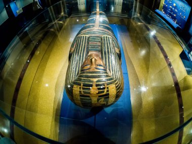 MOSCOW, RUSSIA - JAN 14, 2020: Archaeological finds in Egyptian 