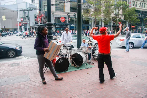 San Francisco Sept 2010 Parents Invite Passersby Listen Young Boys — Stock Photo, Image