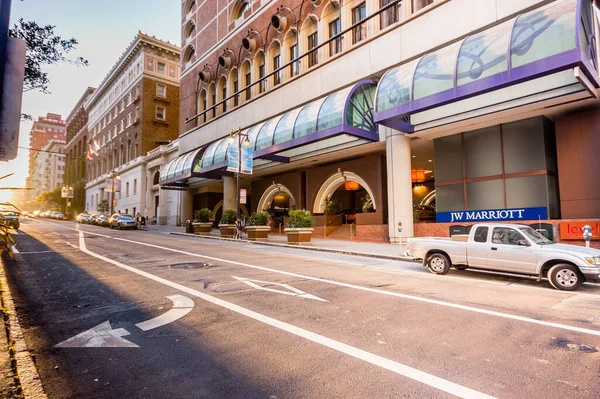 San Francisco Usa Oct 2012 Entrance Marriott Hotel Empty Street — Stock Photo, Image