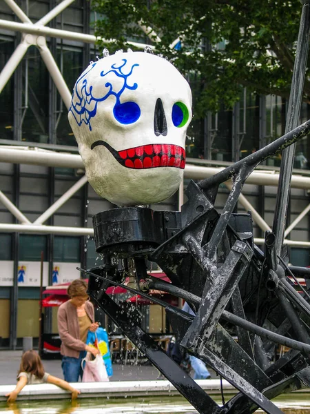 Paris França Julho 2006 Escultura Água Pulverizada Feita Pelos Escultores — Fotografia de Stock