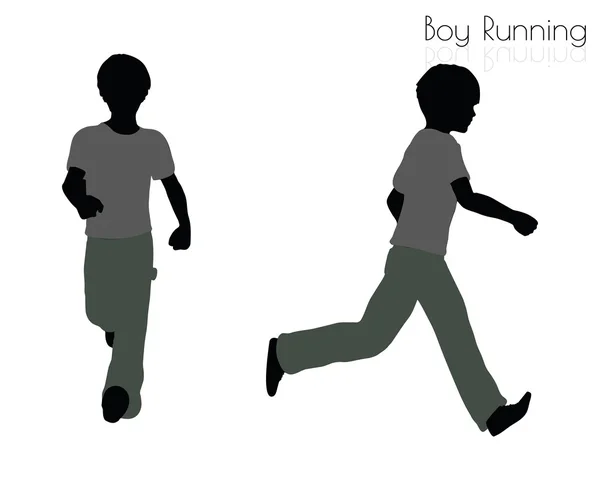 Boy in Running pose on white background — Stock Vector