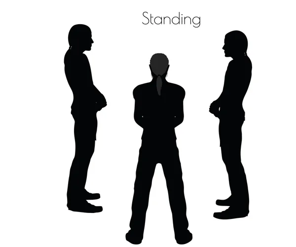 Man in Standing  pose on white background — Διανυσματικό Αρχείο