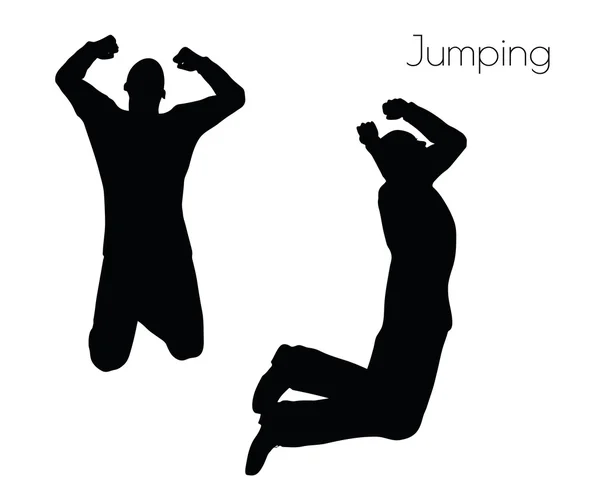 Hombre en salto pose de acción — Archivo Imágenes Vectoriales