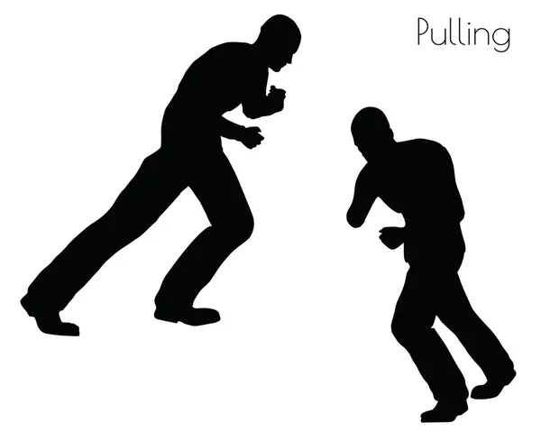 Man in  Pulling  Action pose — Stock Vector