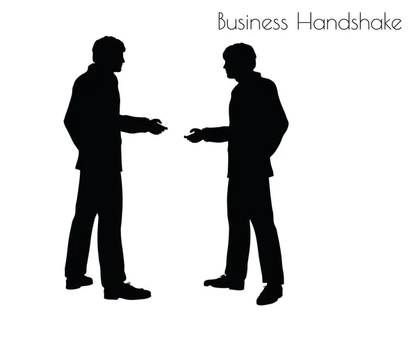 Человек в позе делового рукопожатия — стоковый вектор