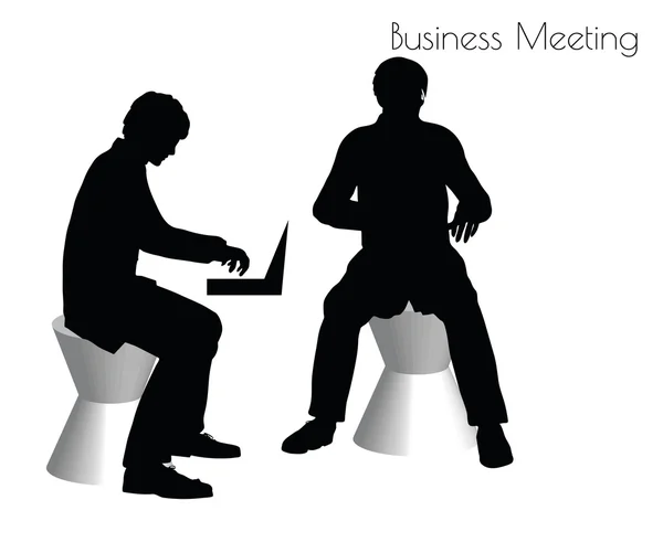 Homme en réunion d'affaires pose — Image vectorielle