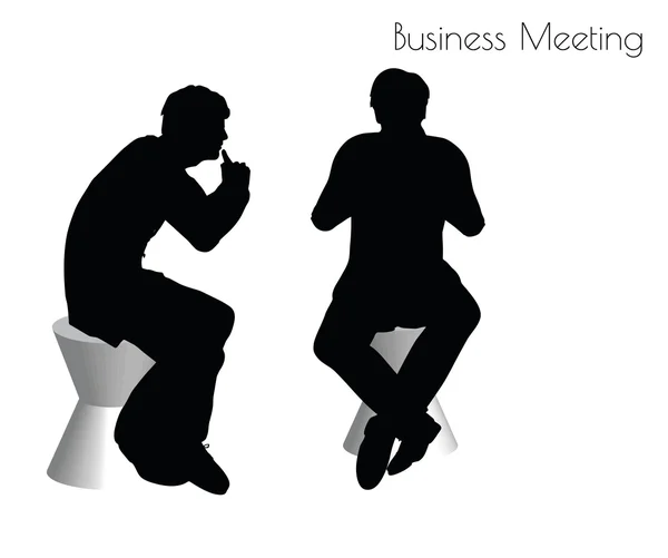 Hombre en pose de reunión de negocios — Vector de stock