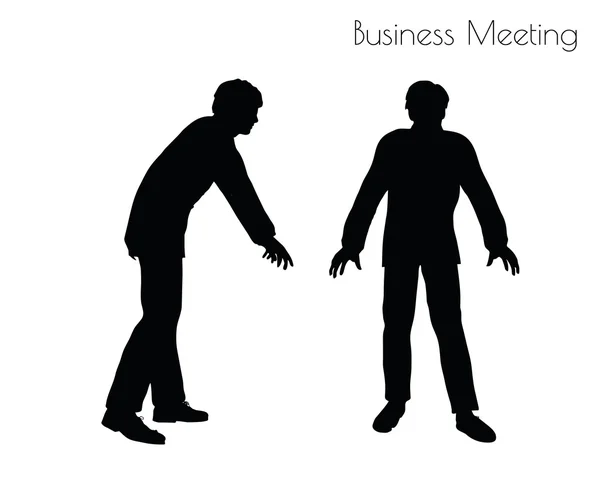 Hombre en pose de reunión de negocios — Vector de stock