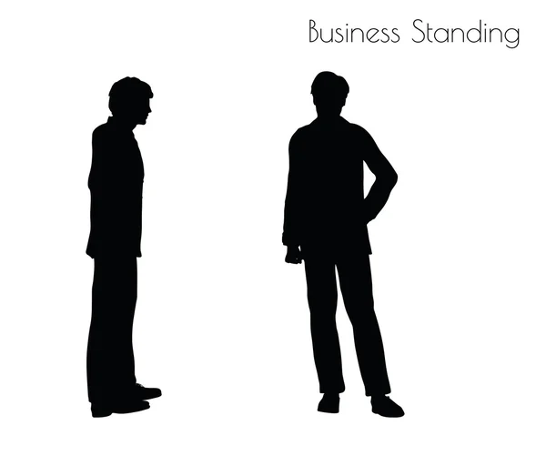 Człowiek w pozie Business Standing — Wektor stockowy