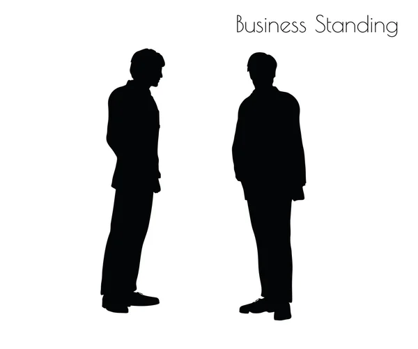 Man in  Business Standing pose — Stock Vector