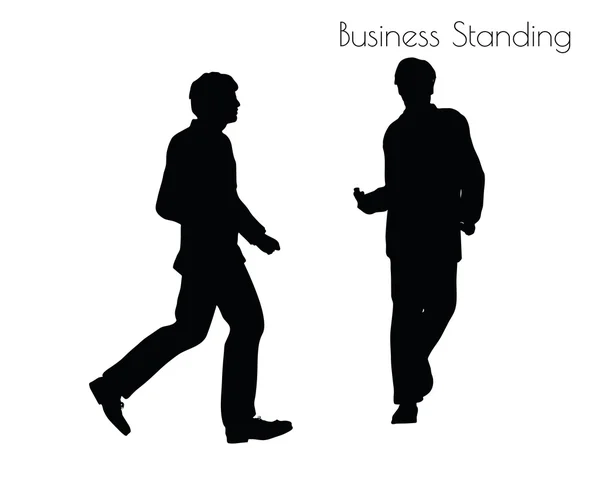 Homme en affaires pose debout — Image vectorielle