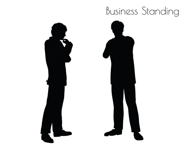 Man in  Business Standing pose — Stock Vector