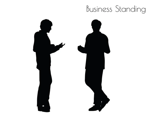 Man in  Business Standing pose — Stock Vector