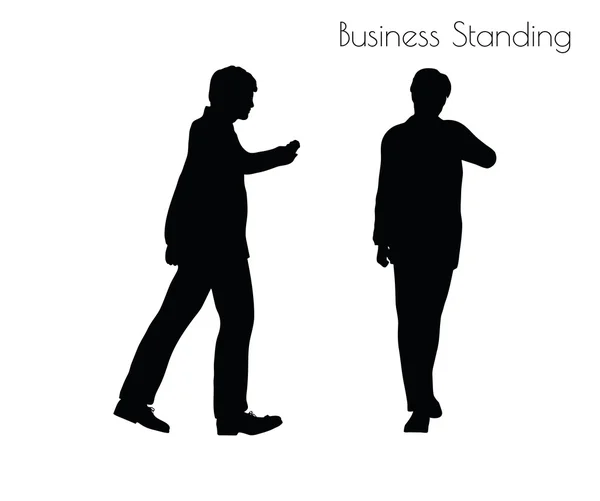 Man in  Business Standing pose — Stock Vector