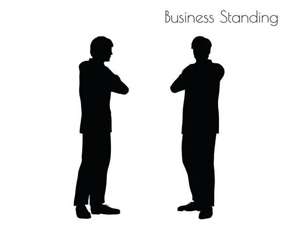 Man in  Business Standing pose — Stock Vector