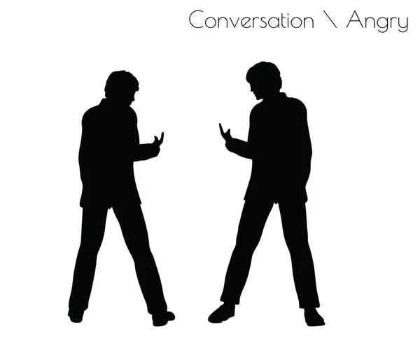 Man in Conversation Angry pose — Stockový vektor