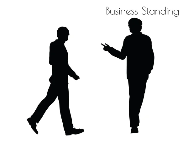 Homme en affaires pose debout — Image vectorielle