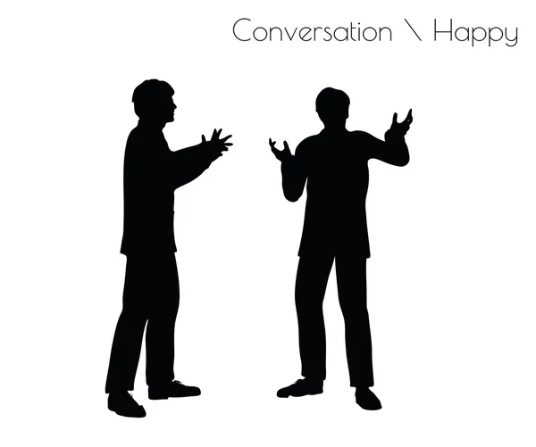Man in Conversation Happy Talk — Stock Vector