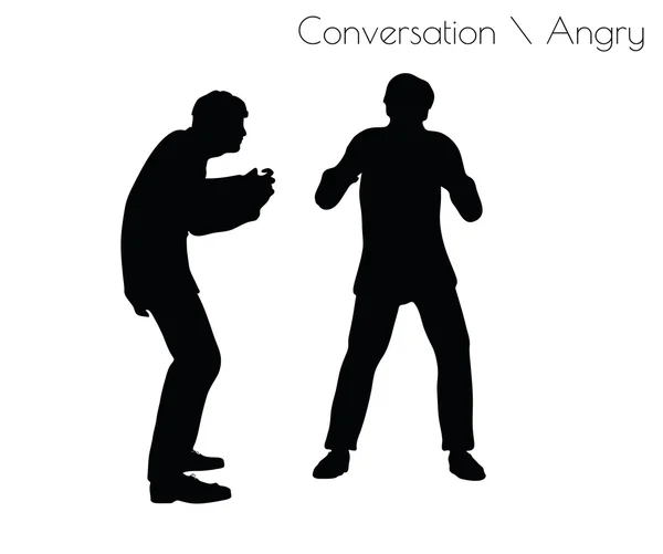 Man in Conversation Angry pose — Stockový vektor