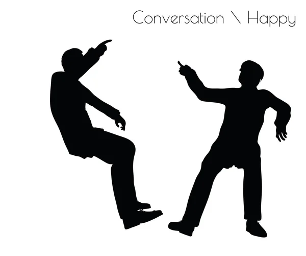 Man in Conversation Happy Talk — Stock Vector