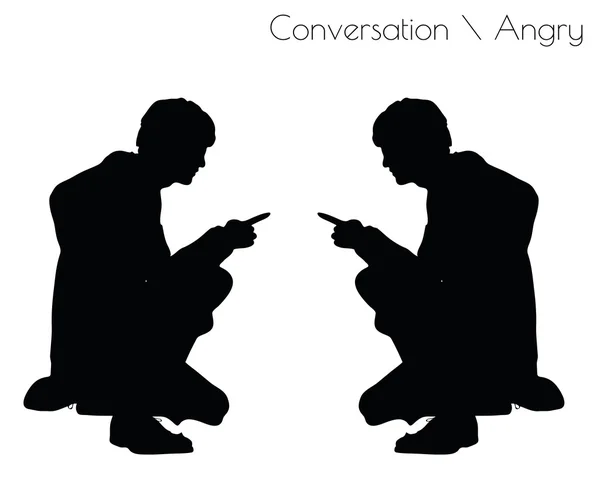Man in Conversation Angry pose — Stockový vektor