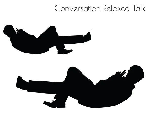 Homem em conversa Relaxed Talk pose —  Vetores de Stock