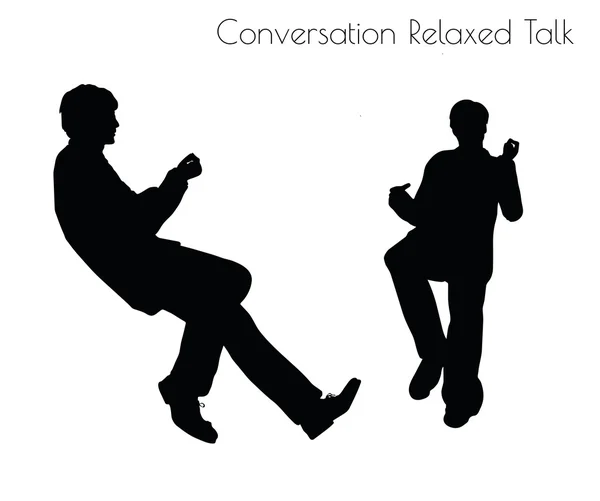 Man in Conversation Relaxed Talk  pose — Stockový vektor