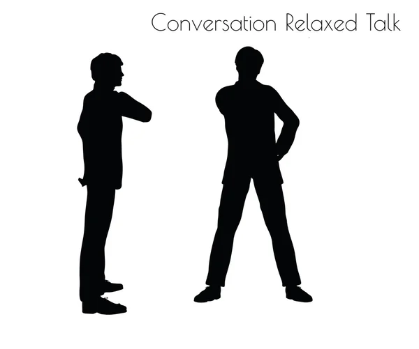 Homem em conversa Relaxed Talk pose —  Vetores de Stock