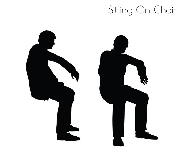 坐椅子构成对姿势的人 — 图库矢量图片