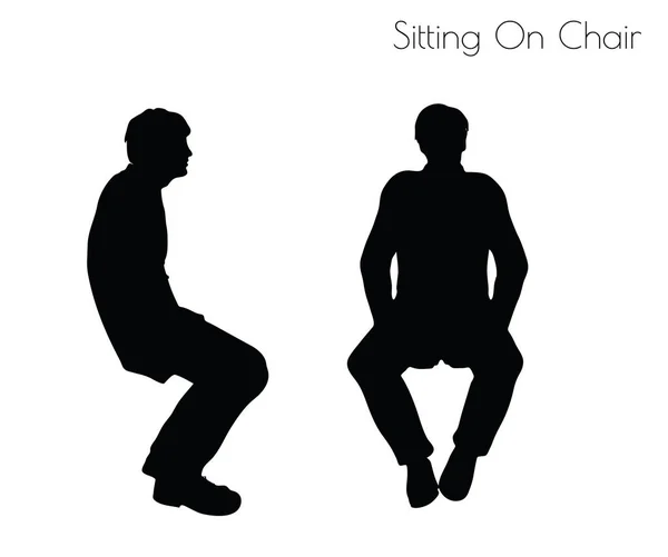 坐椅子构成对姿势的人 — 图库矢量图片