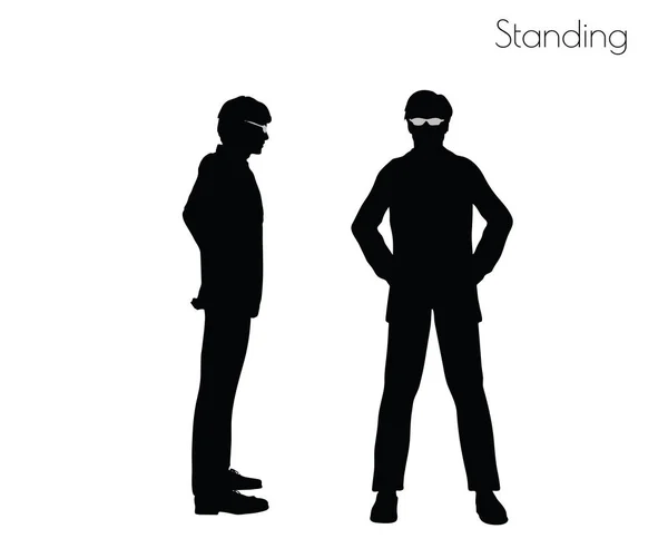 Mannen i stående pose — Stock vektor
