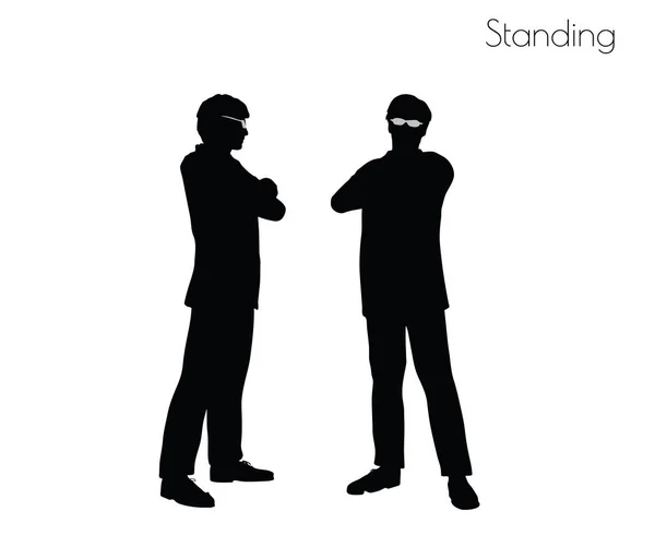 Mannen i stående pose — Stock vektor