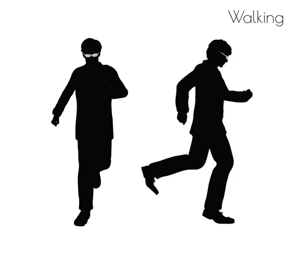 人走路的姿势 — 图库矢量图片