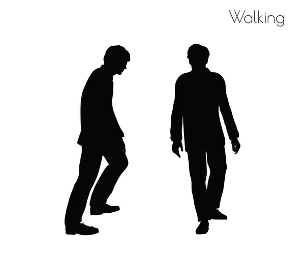 Hombre en pose de caminar — Vector de stock