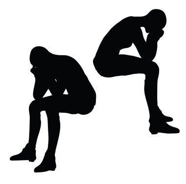 kadın beyaz arka plan üzerinde kederli poz