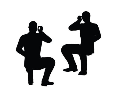 office poz, işadamı siluet