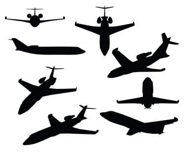  Beyaz arka plan üzerinde özel Jet