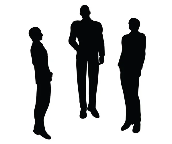 Businessman standing on white background — Stock Vector