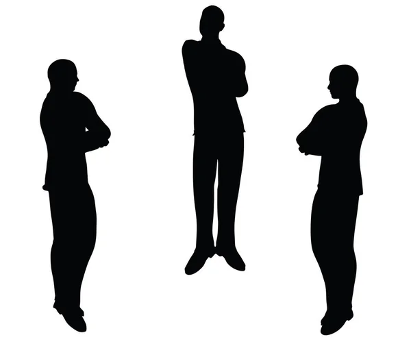 Επιχειρηματίας που στέκεται πάνω σε λευκό φόντο — Διανυσματικό Αρχείο