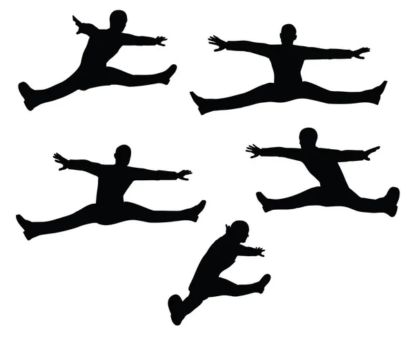 Businessman toe touch on white background Vector Graphics